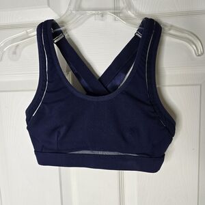 Fabletics Navy Blue Cross-Back Sports Bra